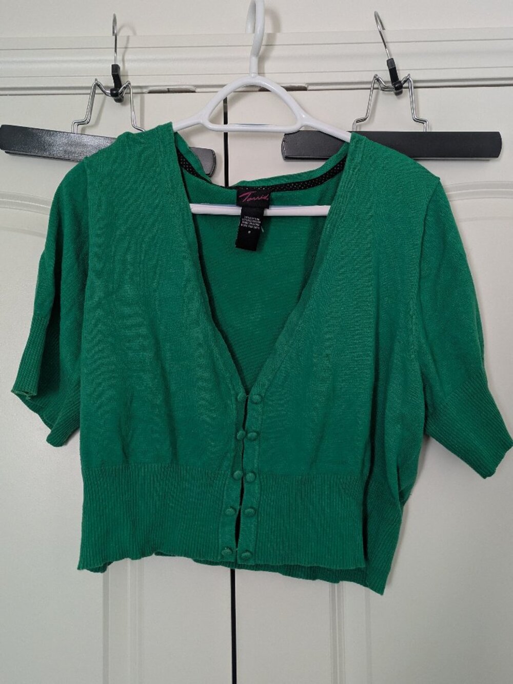 Original Torrid Kelly green bolero cardigan, size 2